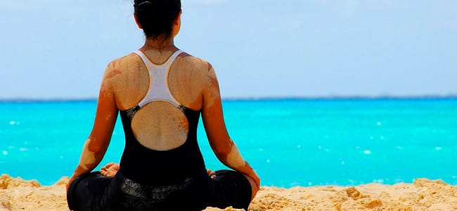 woman doing yoga